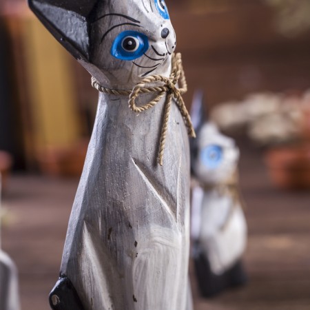 Souvenir set tree "cats with black tail" (20.15.12) 4x13x20 cm-5