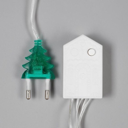Garland “thread” 20 m, IP20, transparent thread, 200 LED, yellow glow, 8 modes, 220 V-3