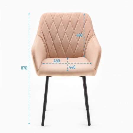 Liberty chair, coffee velor/black-1