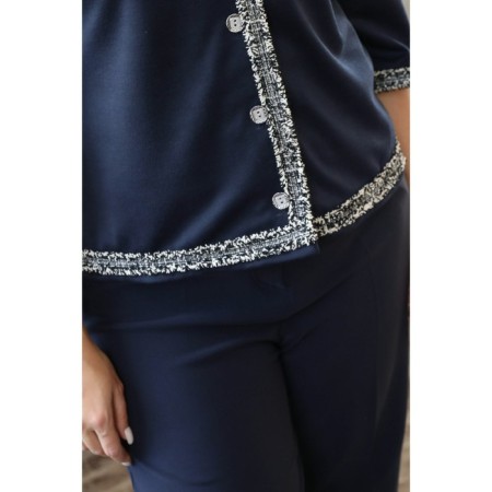 Female jacket, size 50, blue color-3