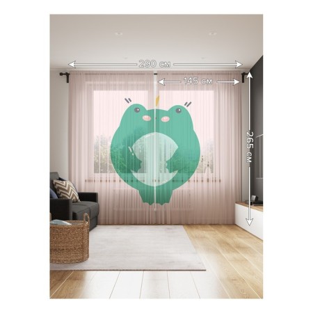 Photo "Satisfied frog", size 145x265 cm, 2 pcs-1