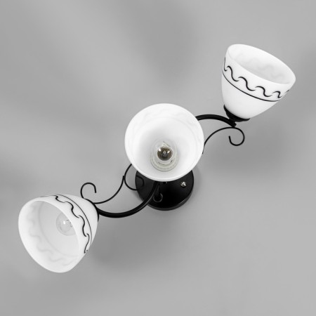 Aurora chandelier 3he27 40W Black 58x26 cm-3