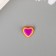 Decor for creativity plastic "Striped hearts" Pink-violet set 10 pcs 1.2x1.3 cm