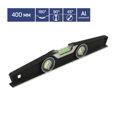The level of aluminum trapezoidal tundra pro, milled, 3 eyes, 400 mm