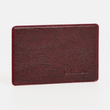 Case for travel ticket, burgundy color
