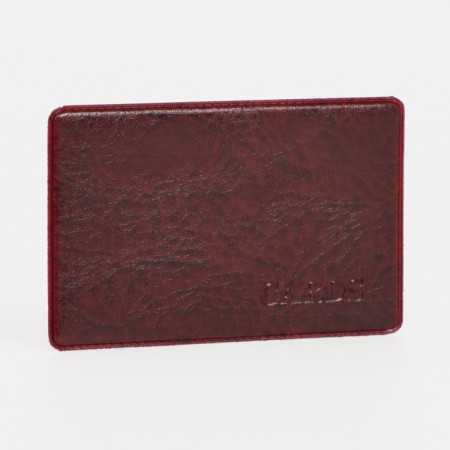 Case for travel ticket, burgundy color