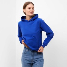 Feminine sweatshirt, color bright blue, size 48