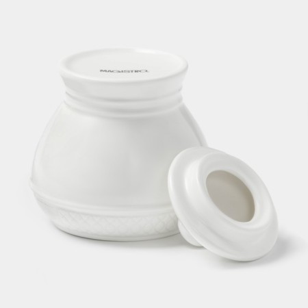 Serving set Magistro Argos, 2 items: milkman 300 ml, sugar tower 300 ml, white color-4