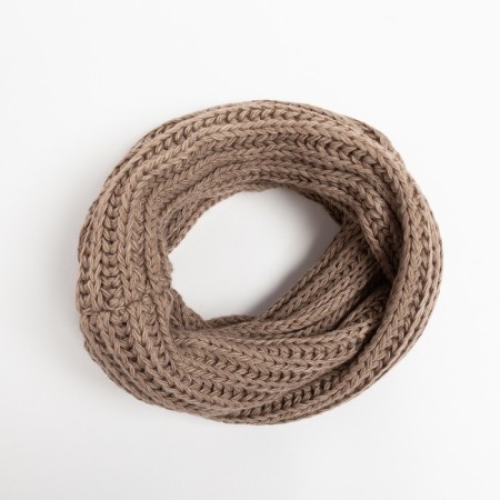 Female snood, beige color, size 120x33