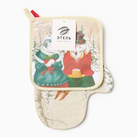 Kitchen “Winter Magic” mittens-prich.20x28cm, Take 19x19.100% HL, Vatin 250g/m2-5