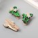 Decor for creativity wood "clothespin. Long cactus" sequin set 3 pcs 1.5x3.4x4.8 cm