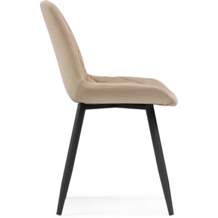 Stol on a metal frame Baoine used metal/velor, black/beige 50x55x83 cm-1