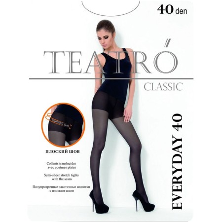 Female Kaprona tights, EVERYDAY 40 den, black color (nero), size 5