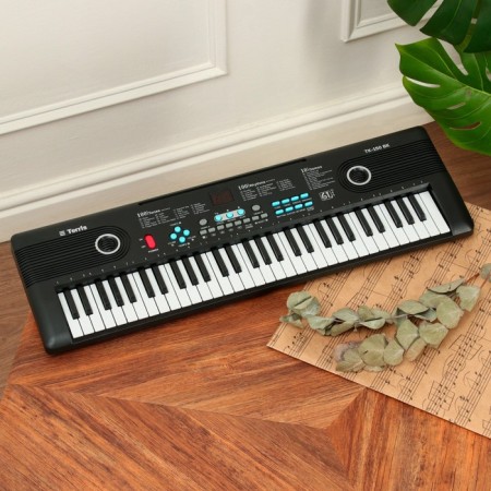 Terris TK-150 synthesizer, 16 timbres, polyphony 4 notes, 61 key, black