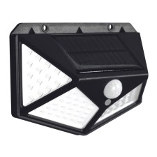 Garden lamp on a sunny battery, with a motion sensor Uniel, LED, IP44, 100 LM, 100x135x45 mm, black color black