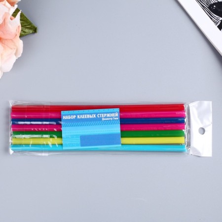 Glue for adhesive pistol "Multi -colored" 7mmx18 cm (set 7 pcs)-2