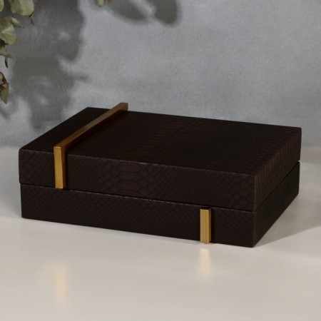 Leather jewelry box, 23 x 16 x 7 cm-5