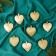 Set of jewelry plastic 8 pcs "Romance" 6 cm, gold