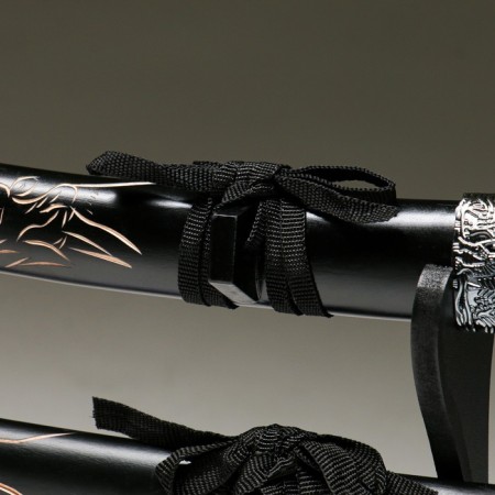 Suv. Product Katana 3V1 on a stand, scabbard wood, black dragon 52/78/98cm-6