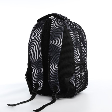Backpack from textiles on lightning, Erich Krause, 1 pocket, black color-3