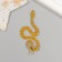 Decor "Golden Snake" Foam Glitter, 7 cm (set 6 pcs)