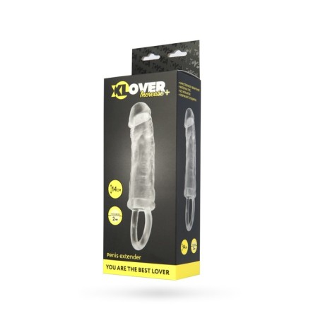 Toyfa Xlover Increase+ nozzle for increasing size, with a ring, TPE, transparent, 14 cm-1