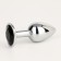 Anal traffic jam-hoods, silver, black crystal, d = 28 mm