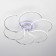 Ceiling chandelier Citilux "Jamini" CL229261E, 64x64x13 cm, 6x12.5W, LED, Gray color gray