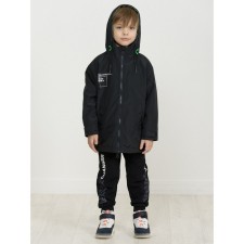 Windbreaker for boys, height 104 cm, dark gray color