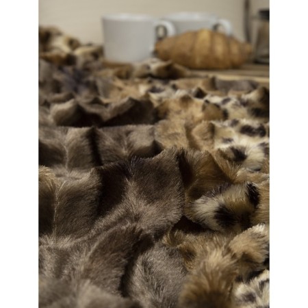 Buenas noches blanket, size 220x240 cm, beige color-7