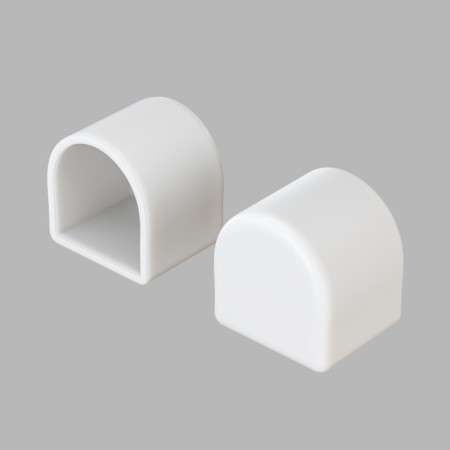 A plug for flexible neon LED Strip 20085, 1.5x1.5x1.5 cm, white color, 2 pcs-1
