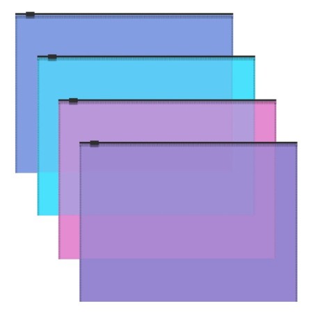 The convert folder on the A4 Zip-Molniya, 140 μm, Erichkrause Fizzy Vivid, up to 100 sheets, mix-7