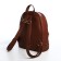 Women's backpack made of artificial leather with lightning, 1 pocket, brown color