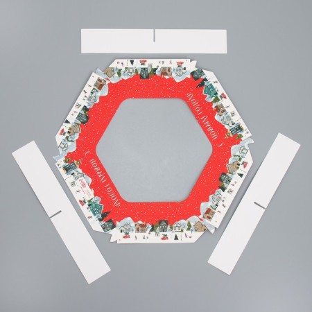 Folding box “Happy New Year!”, City, 23 x 23x 4 cm, New Year-6