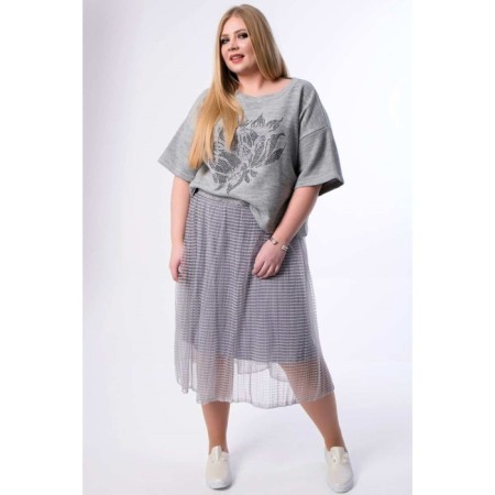 Female jumper, size 56, gray color-4