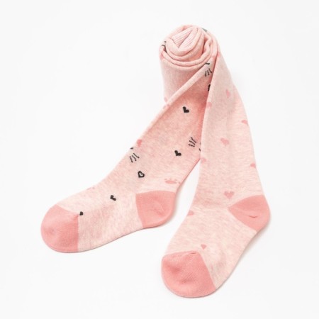 Pantyhose children's "paws", color pink melange, height 92-98