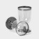A plastic disposable glass for the wine "Crystal", 200 ml, with metallized bacons, transparent color, 6 pcs/un