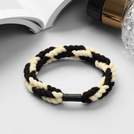 Hair elastic band "Sport Elite" large weaving premium, 5 cm, mix