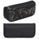 Penal soft 2 compartments, 80 x 210 x 65 mm, voluminous, calligrata, black