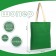 Shoper bag without fastening, from textiles, green color
