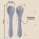 A set of children's cutlery, fork and spoon M&B (silicone), gray