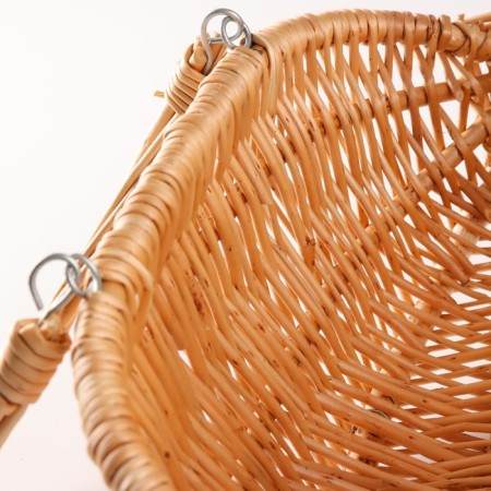 Basket with folding handles, 34x16x16 cm, vine-4