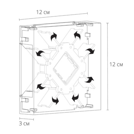 Facade lamp Arte Lamp Algol A1445al-4BK, LED, 4x1 W, 3x12x12 cm, 100 lm, black-3