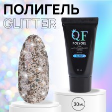 Polygel for building Glitter, 3 phase, 30 ml, LED/UV