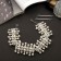 Hair accessory "Alba" Geometry, 23.5x3.5 cm, silver-white