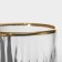 A set of glass glasses Elysia, 210 ml, 4 pcs, with a golden border
