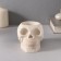 Skull candlestick 7*10cm white