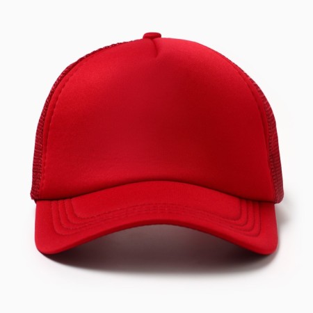 Baseball cap with minaku grid, burgundy color, size 56-58-3