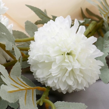 Artificial flowers "Chinese Balun" 77 cm, white-1