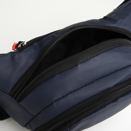 Lightning waist bag, 3 outer pockets, blue color-5